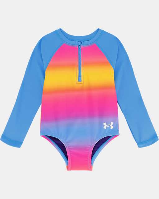 Infant Girls' UA Ombre Zip-Up Long Sleeve Paddlesuit
